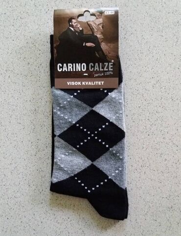 Čarape i donji veš: Čarape kvalitetne karirane Vel;43-46. Muške tanje karirane čarape — 7