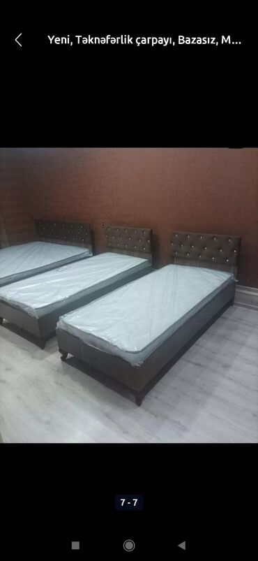 Çarpayılar: Yeni, Təknəfərlik çarpayı, Bazasız, Matras ilə, Siyirməsiz, Azərbaycan — 6