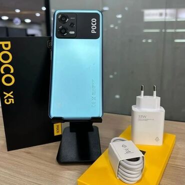 цена кнопочного телефона: Poco X5 5G, Колдонулган, 256 ГБ, түсү - Көк, 2 SIM