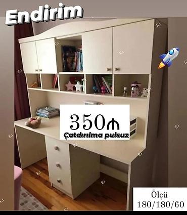 Uşaq/yeniyetmə otağı üçün funksional iş masası və yuxarı modul