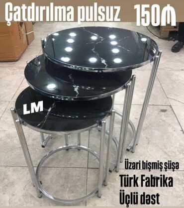 TV altlığı: ZİQONLAR ÜÇLÜ DƏST Üzəri bişmiş şüşə✅ Çatdırılma şəhər daxili