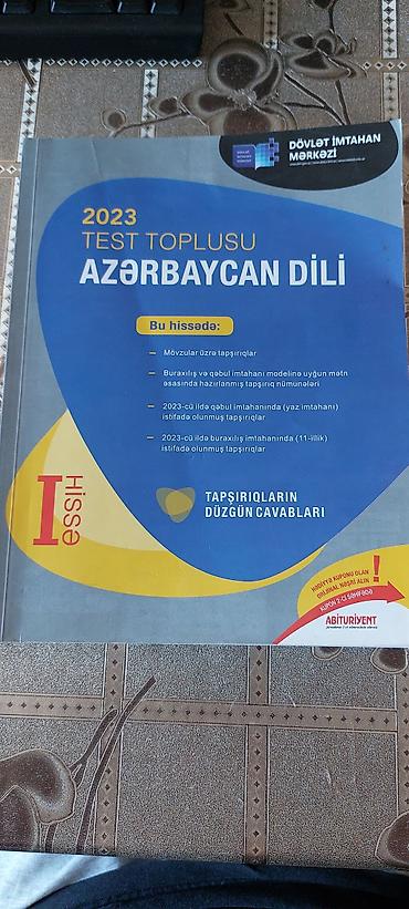 Testlər: Məhsul: “Azərbaycan dili – 2023 Test Toplusu”, I hissə (DİM nəşri — 1