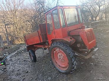 mini yer sumlayan traktor: Qırmızı rəngli yığcam kənd təsərrüfatı traktoru, arxada yük daşımaq — 3