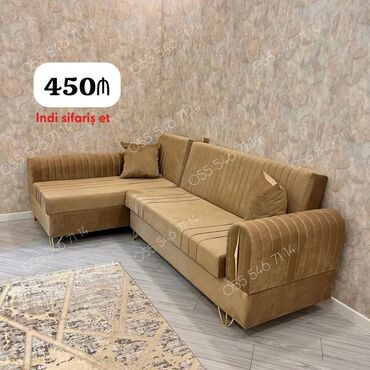 Masa və oturacaq dəstləri: Künc divan, Yeni, Açılan, Bazalı