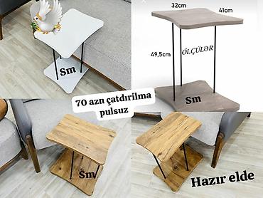 Jurnal masası, Yeni, Açılmayan, Taxta, Kvadrat masa