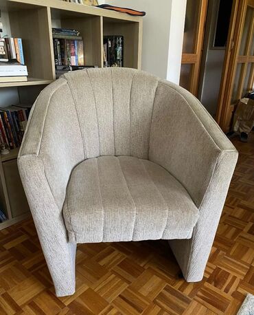 anatomska fotelja: Textile, color - Beige, Used