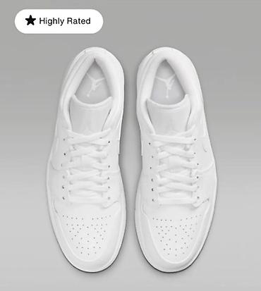 nike force: Nike Jordan 1 Low (GS) Triple White - Цвет: полностью белый (Triple — 2