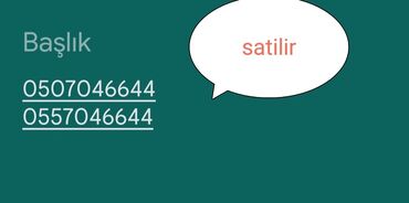 50 manatlıq telefon: Nömrə: ( 050 ) ( 507046644 ), İşlənmiş