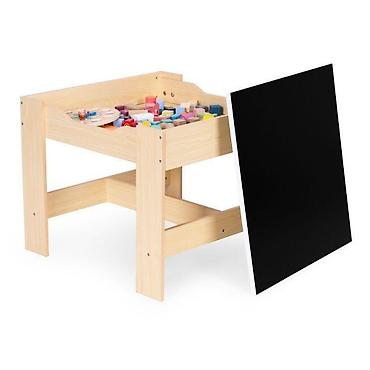 ploca za sto: Dečiji set sto i 2 stolice sa tablom za pisanje Wood ECOTOYS Šifra — 1