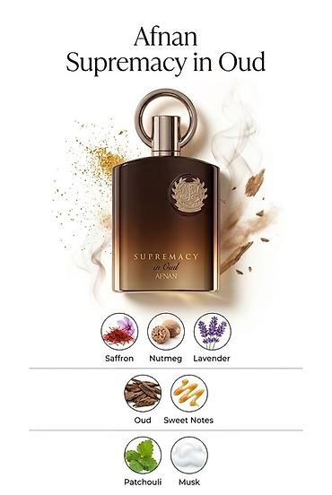 bas ortusu: Afnan Supremacy in Oud – uniseks ətir - Notalar: - Üst notalar — 2