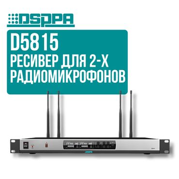 Динамики и колонки: Ресивер для подключения 2 беспроводных микрофонов DSPPA D5815 🔹