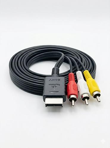 Original PlayStation üçün AV Kompozit Kabel - Uyğunluq: PS1, PS2 və