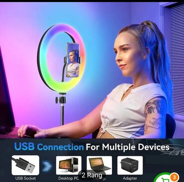 видео камеры: RGB Led Halqa işıqlar Satışda var 2 razmerde var.Balaca və böyük