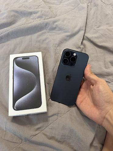 IPhone 15 Pro, Б/у, 128 ГБ, Blue Titanium, 80 %