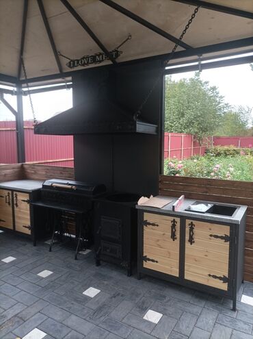 ящик пчелы: Уличная мангальная зона под навесом Комплекс для приготовления на