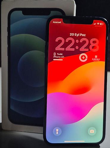 телефоны в бишкеке бу: IPhone 12, 128 ГБ, Синий — 2