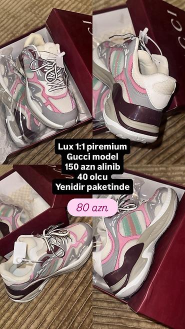 Gucci modeli tərzində “Lux 1:1 premium” idman ayaqqabısı. - Ölçü: 40 -