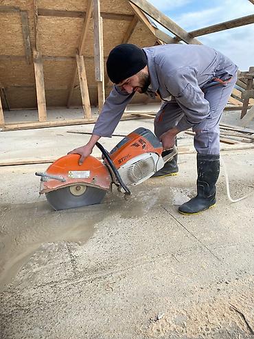 tam insaat: Beton kəsimi xidməti - Peşəkar stasionar və əl tipli kəsim — 1