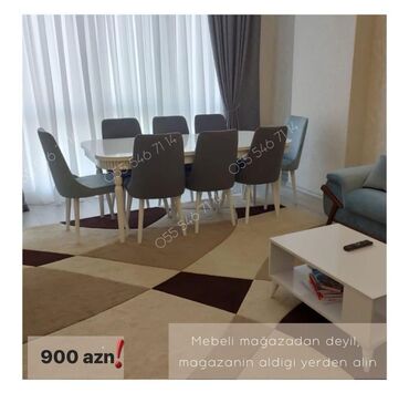 Uşaq və gənc otağı üçün dəstlər: Qonaq otağı üçün, Yeni, 8 stul