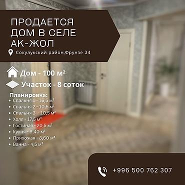 отель бишкек: Дом в селе Ак-Жол, Сокулукский район, ул. Фрунзе 34. Площадь дома — 1