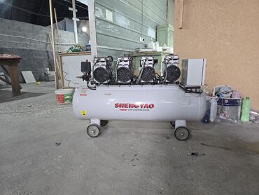 газоблок оборудования: Компрессор SHENGYAO Air Compressor, безмасляный, на раме с ресивером