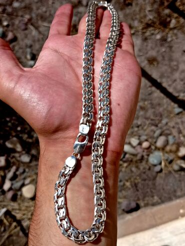 серебряные цепи: Серебряная цепь "Бисмарк" 90 грамм Серебряные Цепи и Браслеты ручной