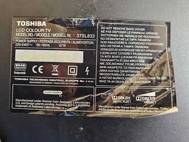 ficher tv: İşlənmiş Televizor Toshiba LCD 40" Ünvandan götürmə