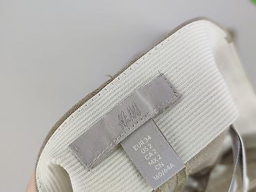kremowy garnitur: H&M, Spodnie materiałowe damskie, rozmiar XS — 4