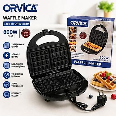 ORVICA Waffle Maker – Model: ORW-8819 - Güc: 800W - İki bölməli vafli