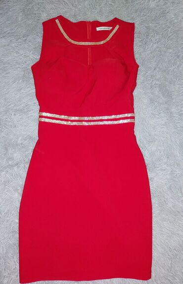 elegantna haljina i patike: S (EU 36), bоја - Crvena, Večernji, maturski, Na bretele