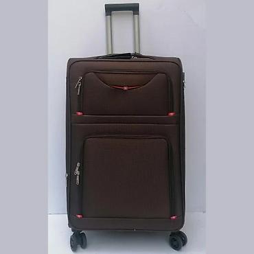 Putni koferi i torbe: Veliki kofer na točkiće – tekstilni, braon - Dimenzije: približno — 1