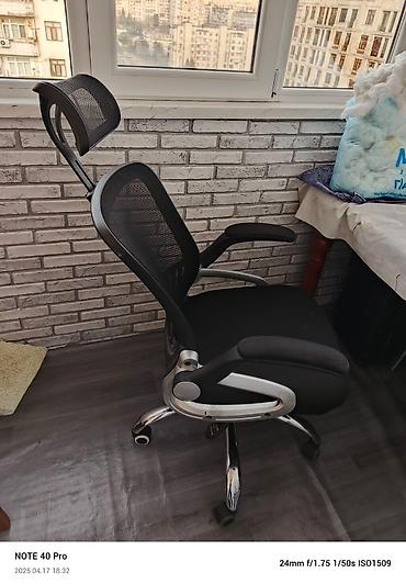 ev mebel: Erqonomik ofis kreslosu - Nəfəsalan mesh arxa və oturacaq — 4