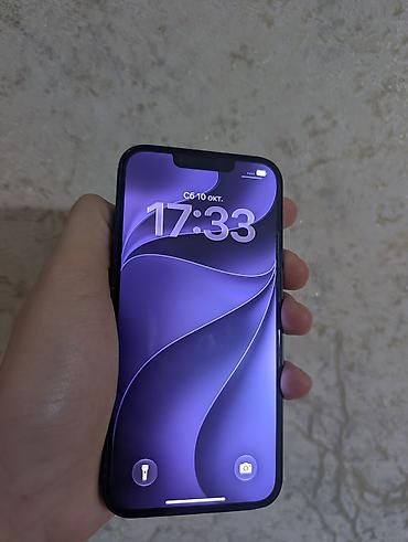 IPhone 13, Б/у, 128 ГБ, Черный, Защитное стекло, Чехол, 100 %