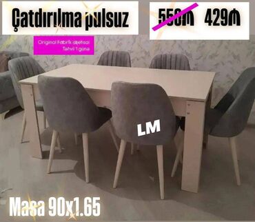 Çarpayılar: Möhtəşəm HAZIR FABRİK istehsalı masa dəsti👑 Qiymət : Masa 90x1.65