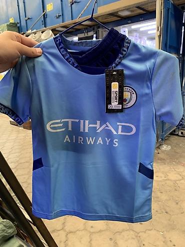 Детская футбольная футболка Manchester City, домашняя расцветка