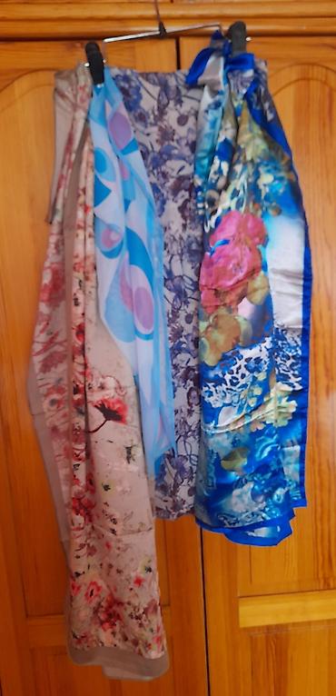 Платки: Платок, Осень-весна, Шерсть, Однотонный, С бахромой, Вязаная модель — 6