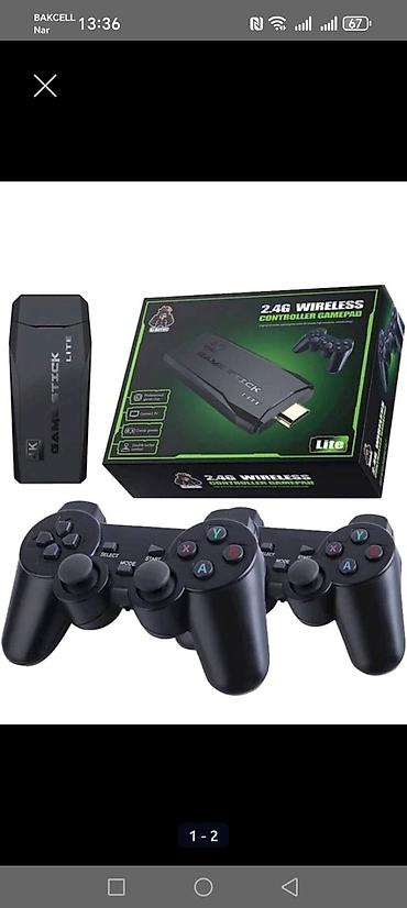 game stick lite 4k: GameStick Lite 2.4G Wireless oyun seti Xüsusiyyətlər: - TV-yə birbaşa — 2