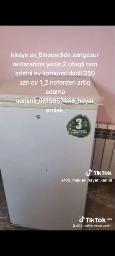 Uzunmüddətli kirayə evlər: 40 kv. m, 1 otaqlı, Kombi, Qaz, İşıq — 3