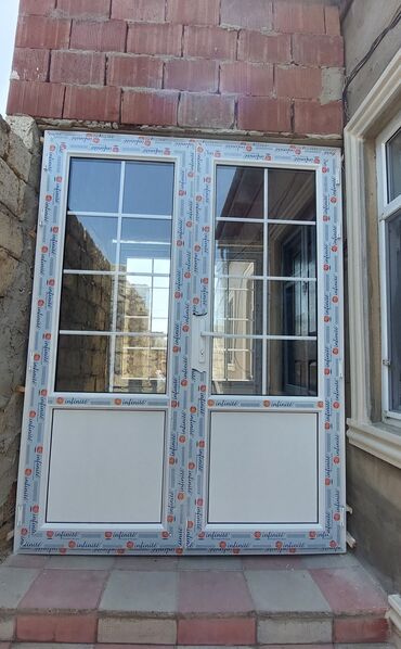 Plastik pəncərələr: Yeni İkiqat şüşə paketi Plastik pəncərə, Еni: 1 sm, Uzunluğu: 100 sm, Pulsuz quraşdırma — 13