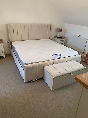 redustar kapsul: Mebel dəsti – Yumşaq çərçivəli modern çarpayı - Model: kapsul formalı — 6