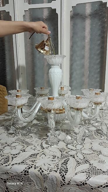 goyərcin şəkilləri: Çılçıraq, 10 və daha çox lampa, Şüşə — 2
