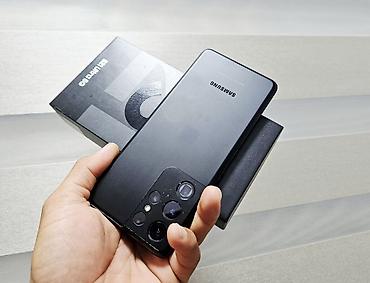 mini 4k: Samsung Galaxy S21 Ultra 5G, Б/у, 256 ГБ, цвет - Черный, 1 SIM, 2 SIM — 2