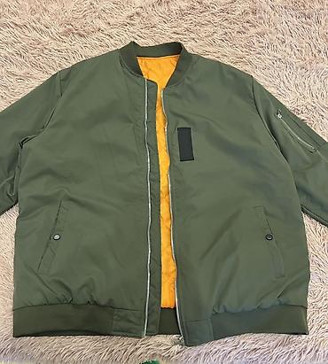 alt geyim: Unisex bomber jaket - Rəng: zeytun-yaşıl (xarici), xardal-sarı — 1