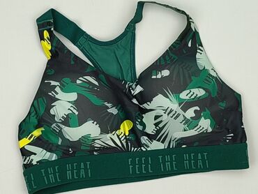 Biustonosz sportowy “FEEL THE HEAT” - Kolorystyka: zieleń z nadrukiem