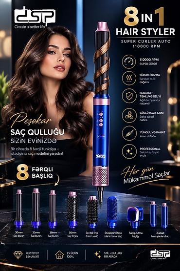 a 81: DSP 8 in 1 Hair Styler – Super Curler Auto 110000 RPM Peşəkar saç — 1