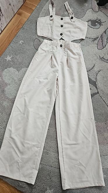 roleri za devojcice 30 33: Ženski dečiji komplet – top i pantalone, boja bež - Gornji deo — 4