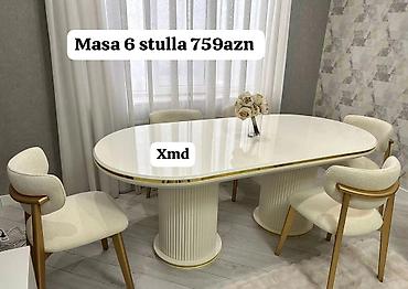 kiraye stol stul: Mətbəx və ya yemək otağı üçün zərif dizaynlı masa dəsti. Komplektə: - — 1