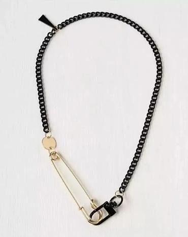 pull and: Колье-чокер в стиле панк/гранж с контрастной фурнитурой. - Основа — 1