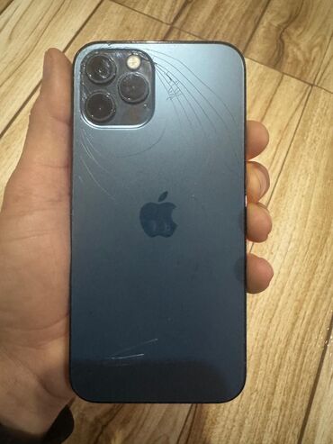 Apple iPhone: IPhone 12 Pro, 128 GB, Pacific Blue, Barmaq izi, Face ID, Sənədlərlə