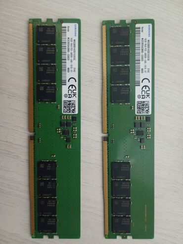 Оперативная память (RAM): Оперативная память, Б/у, Samsung, 32 ГБ, DDR5, 4800 МГц, Для ПК